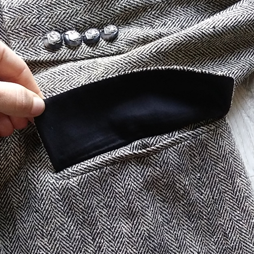 Ralph Lauren Jacket blazer 100% Silk Herringbone - Picture 6 of 13